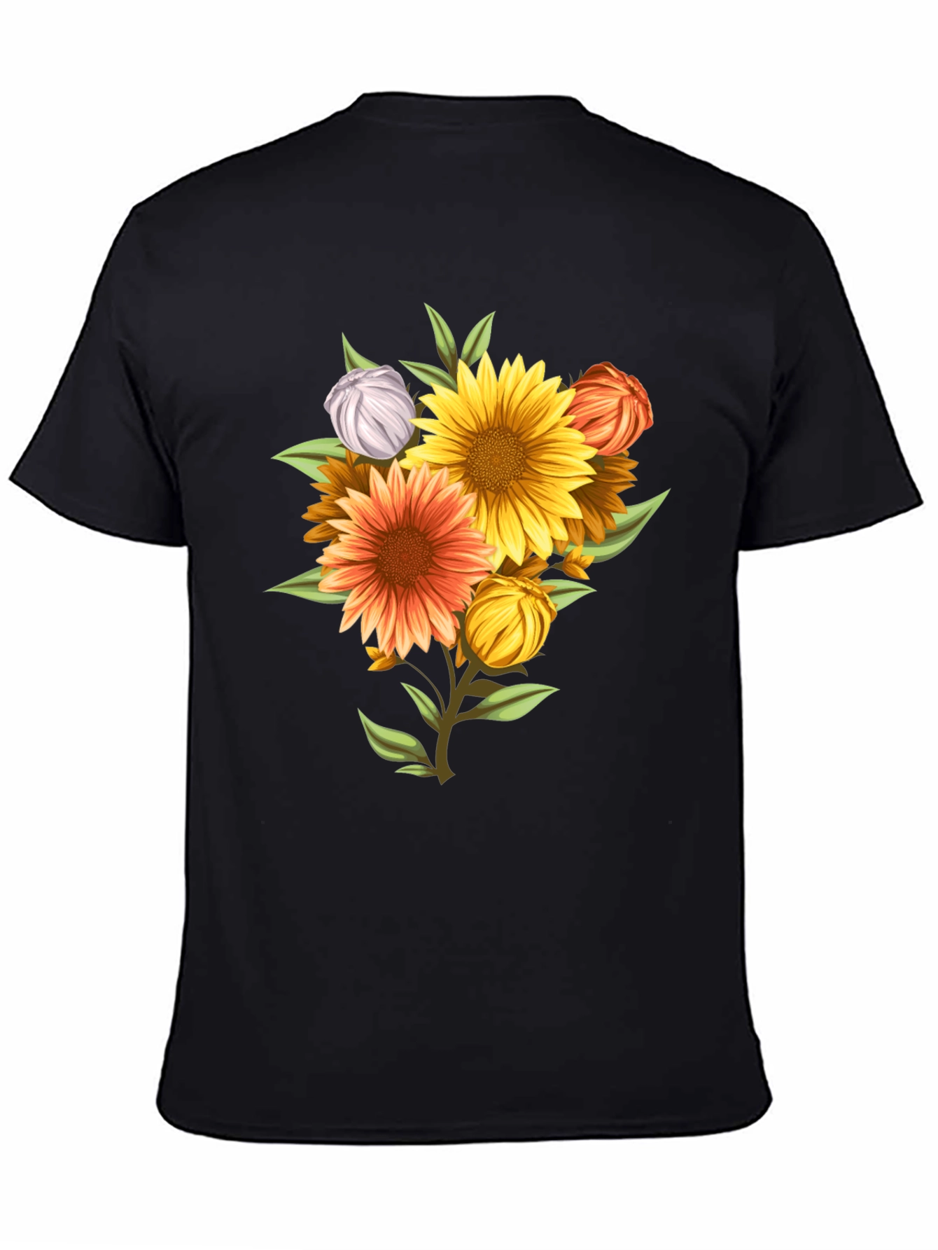 Floral T-Shirt: Vibrant Sunflower Design