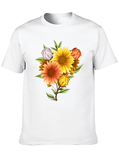 Floral T-Shirt: Vibrant Sunflower Design