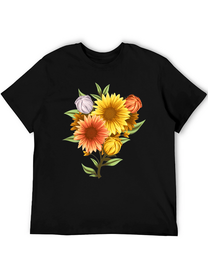 Floral T-Shirt: Vibrant Sunflower Design