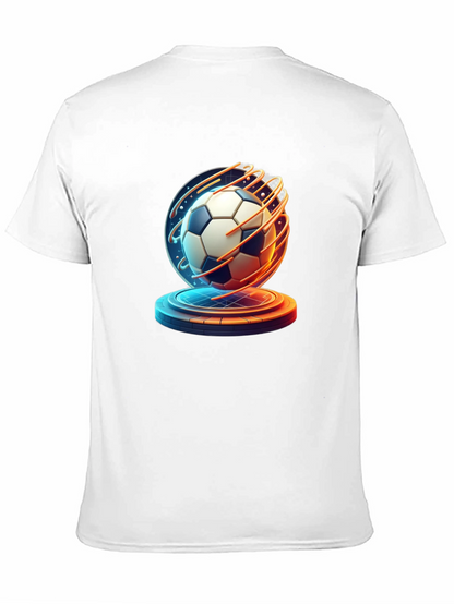 Futuristic Soccer Ball Graphic Tee - Sporty Style
