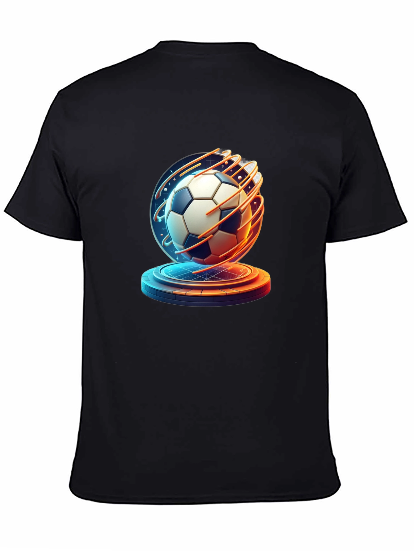 Futuristic Soccer Ball Graphic Tee - Sporty Style