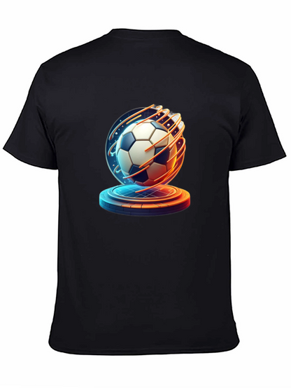 Futuristic Soccer Ball Graphic Tee - Sporty Style