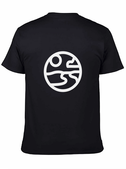Abstract Landscape Graphic Tee - Black