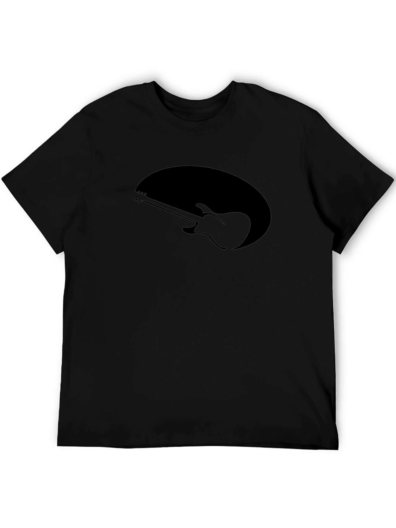 Black Guitar Graphic Tee - Music Lovers T-Shirt