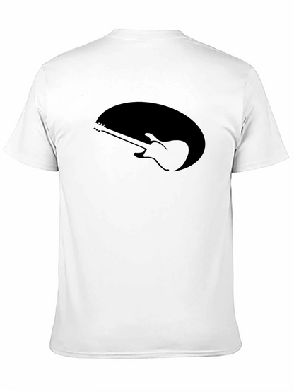 Black Guitar Graphic Tee - Music Lovers T-Shirt