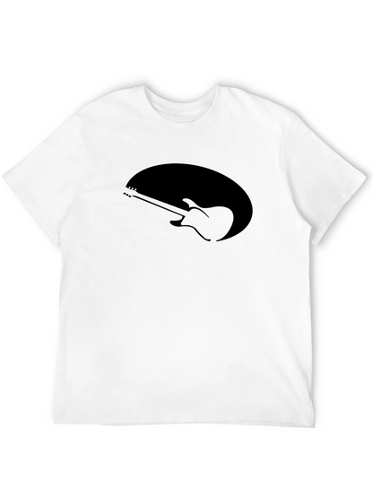 Black Guitar Graphic Tee - Music Lovers T-Shirt
