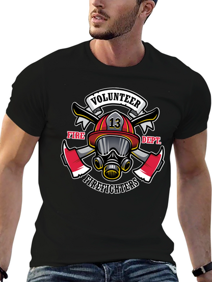 Volunteer Firefighter Graphic Tee - Black