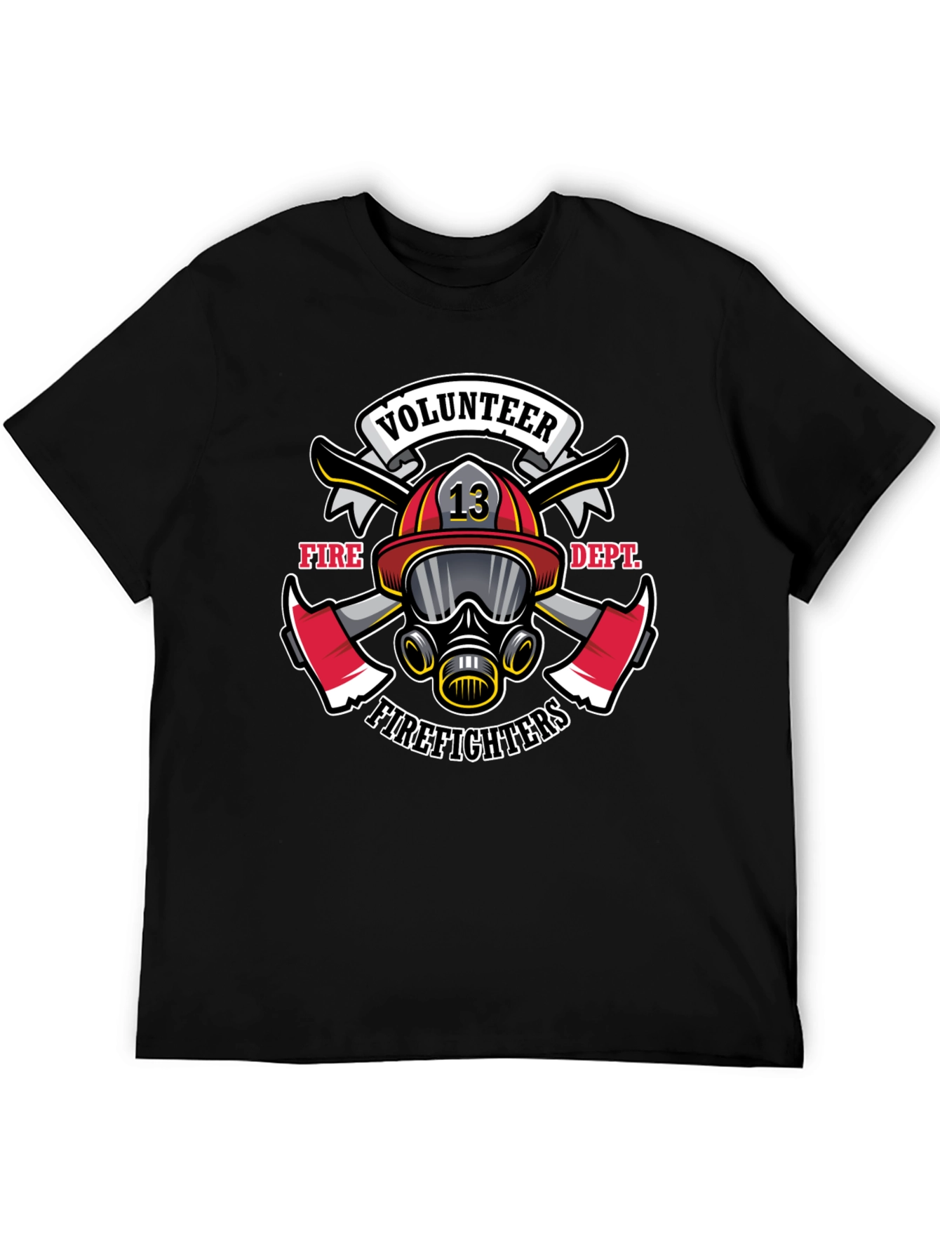 Volunteer Firefighter Graphic Tee - Black