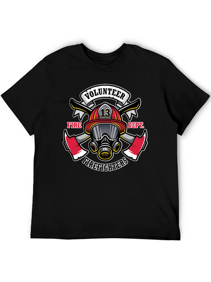 Volunteer Firefighter Graphic Tee - Black