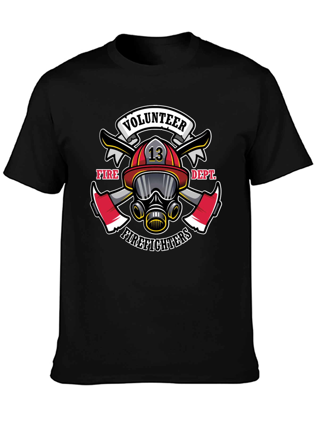 Volunteer Firefighter Graphic Tee - Black