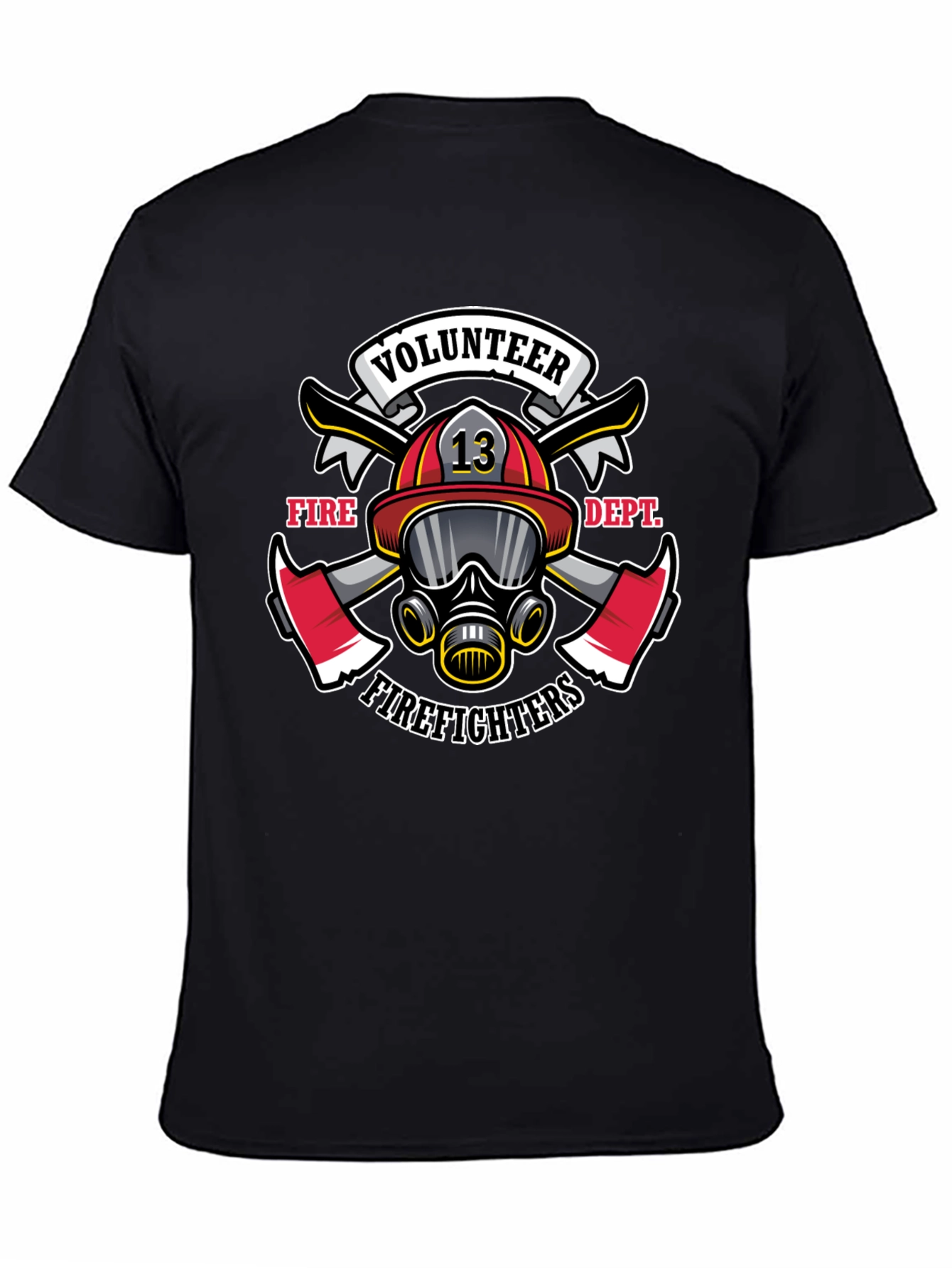 Volunteer Firefighter Graphic Tee - Black