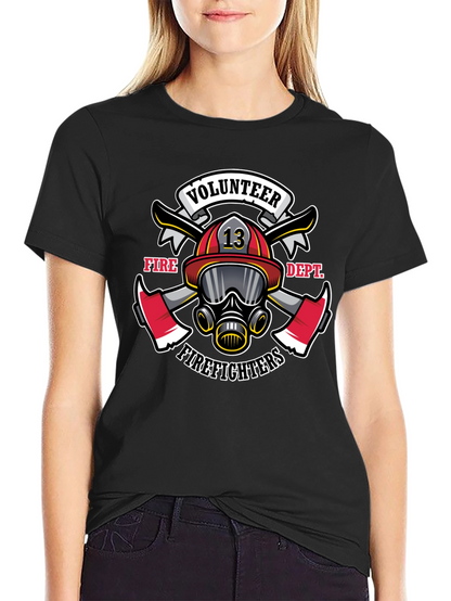 Volunteer Firefighter Graphic Tee - Black