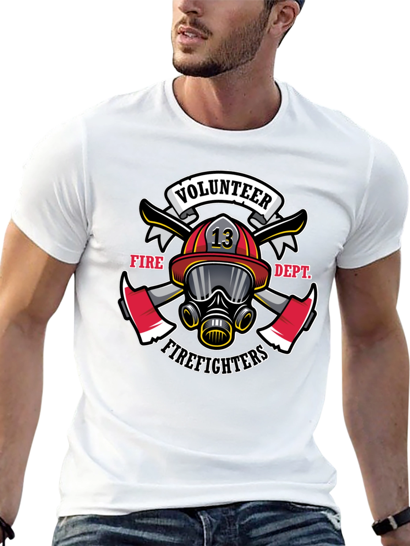 Volunteer Firefighter Graphic Tee - Black