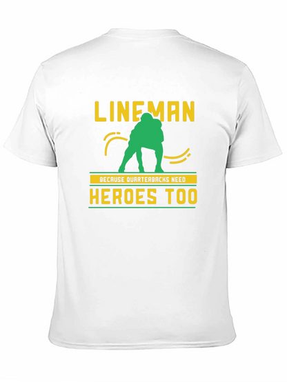 Lineman Quarterback Heroes Graphic Tee