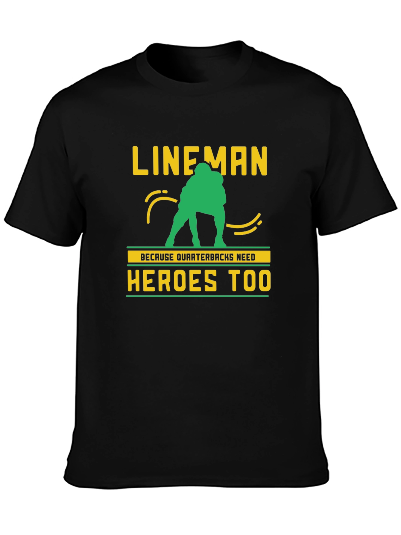 Lineman Quarterback Heroes Graphic Tee