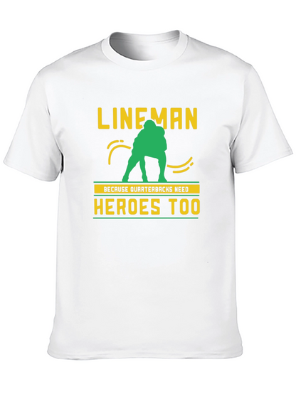 Lineman Quarterback Heroes Graphic Tee