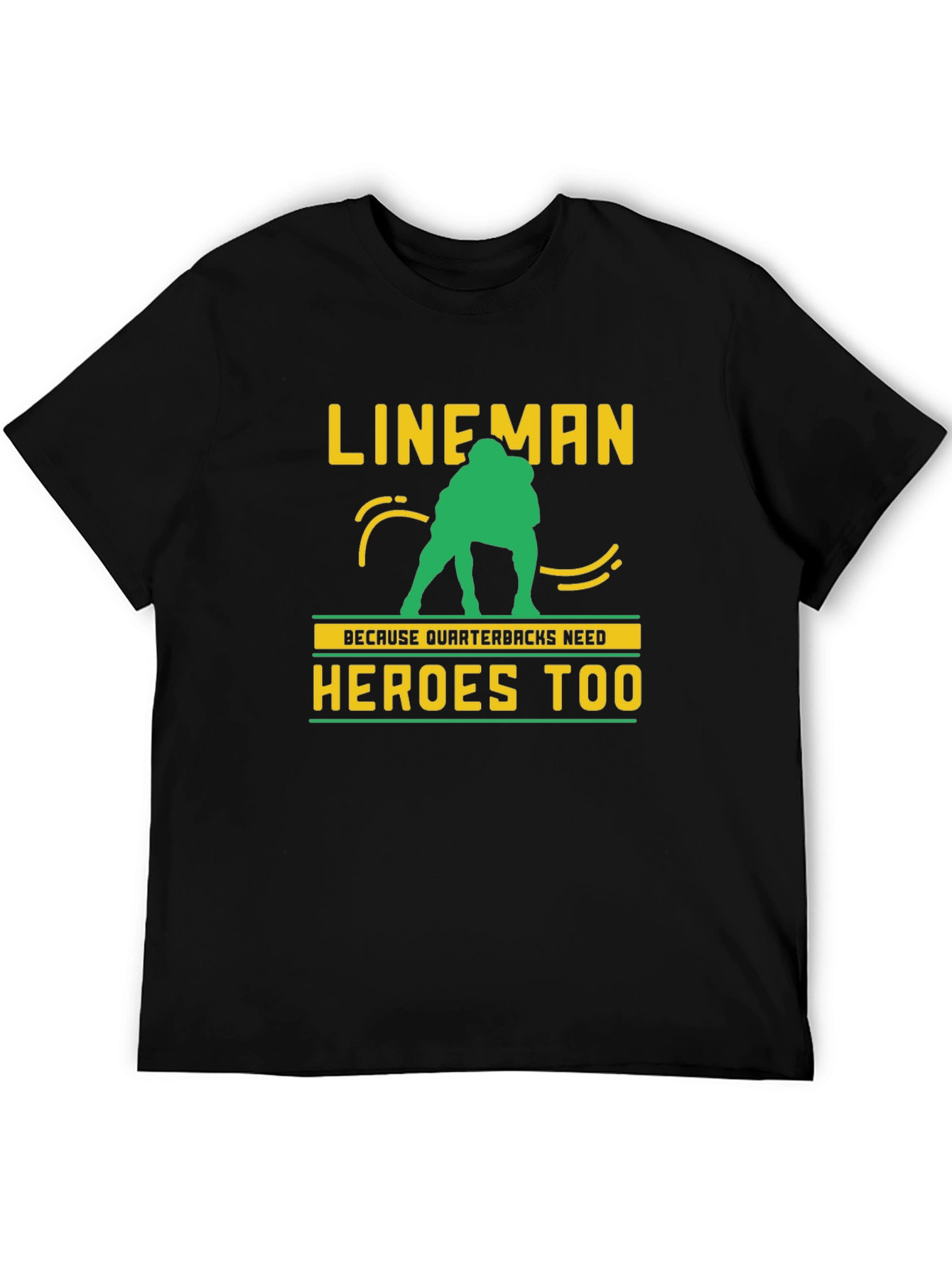 Lineman Quarterback Heroes Graphic Tee
