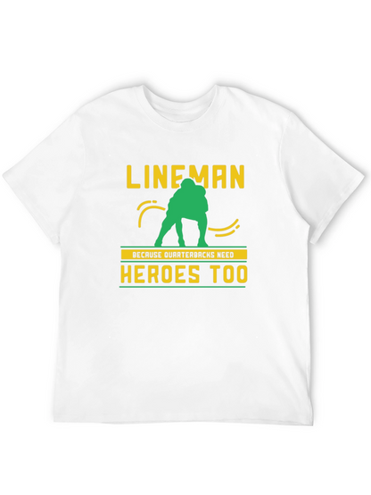 Lineman Quarterback Heroes Graphic Tee