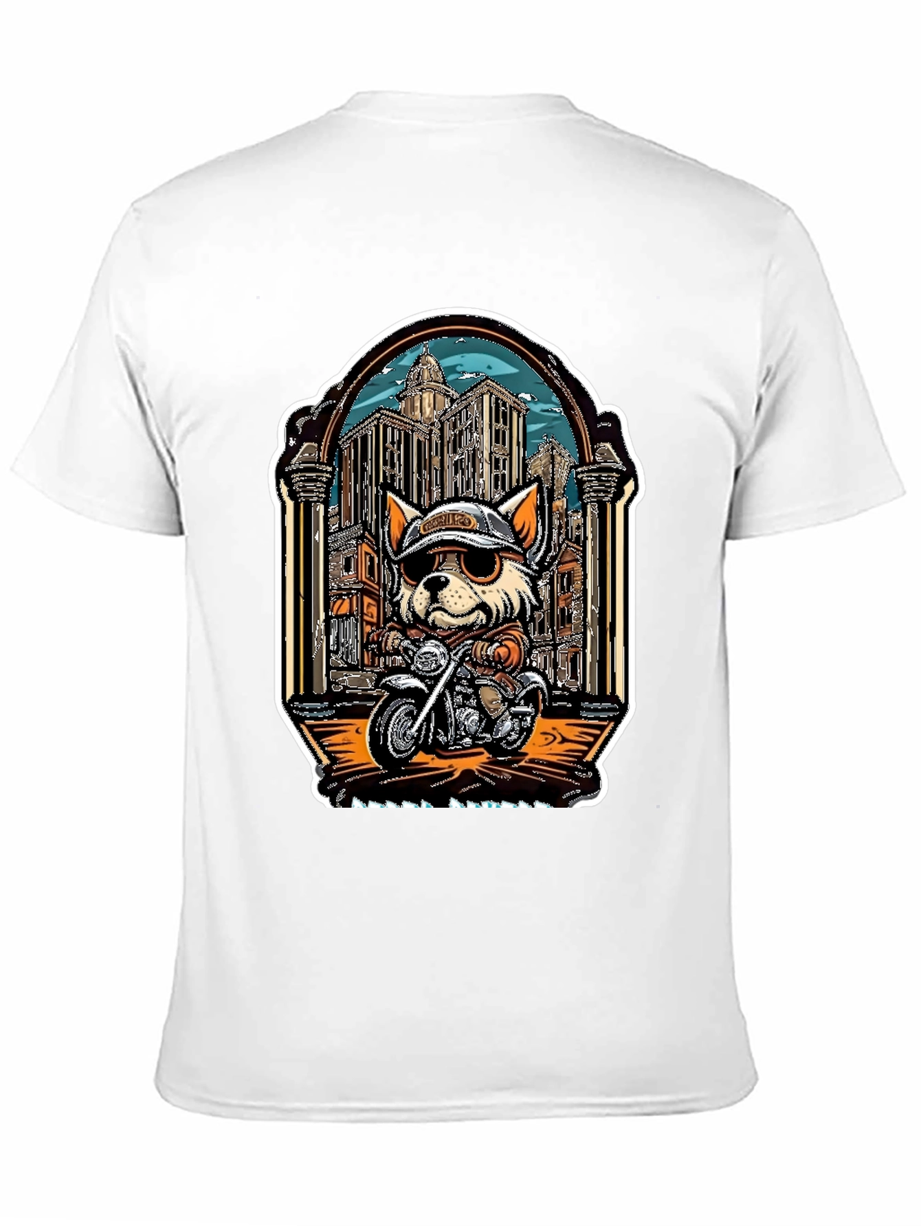 Cool Dog Biker Graphic Tee