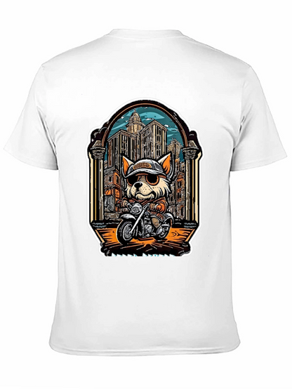 Cool Dog Biker Graphic Tee
