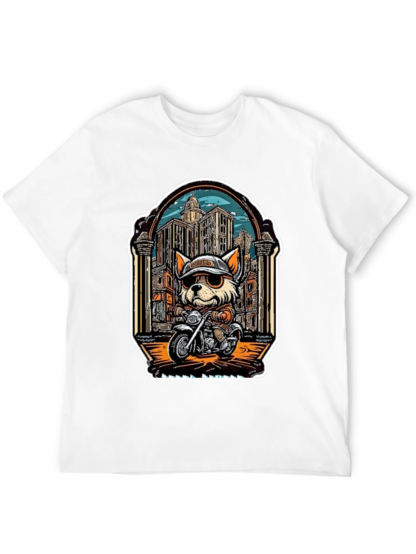 Cool Dog Biker Graphic Tee