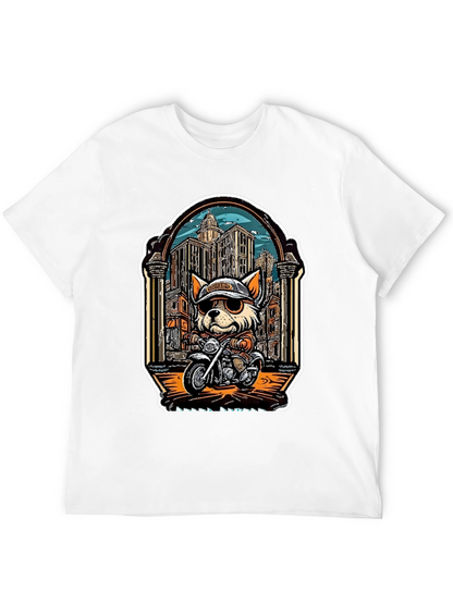 Cool Dog Biker Graphic Tee