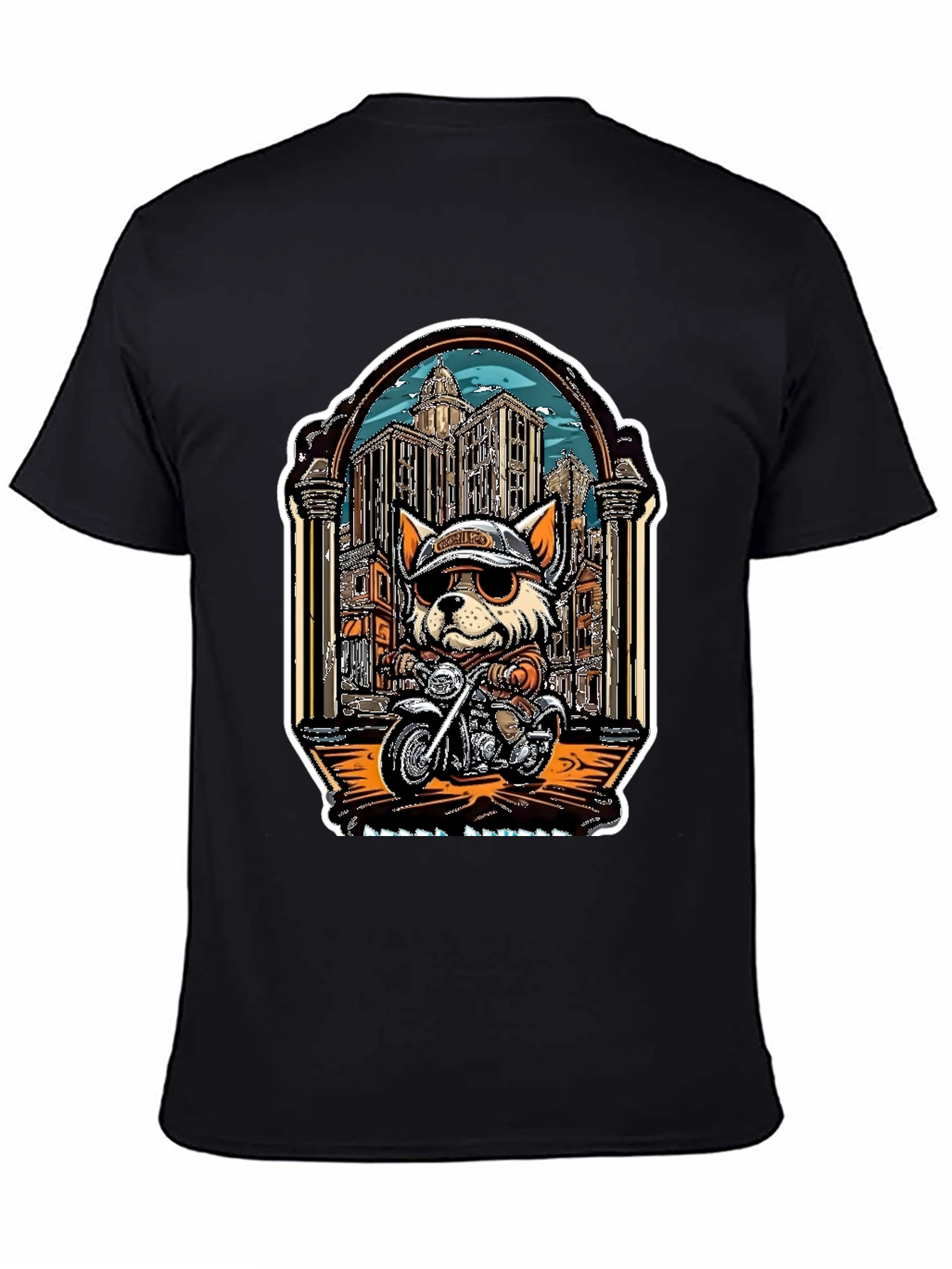 Cool Dog Biker Graphic Tee