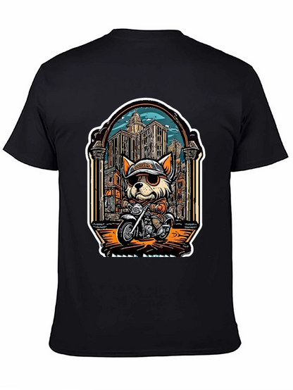 Cool Dog Biker Graphic Tee