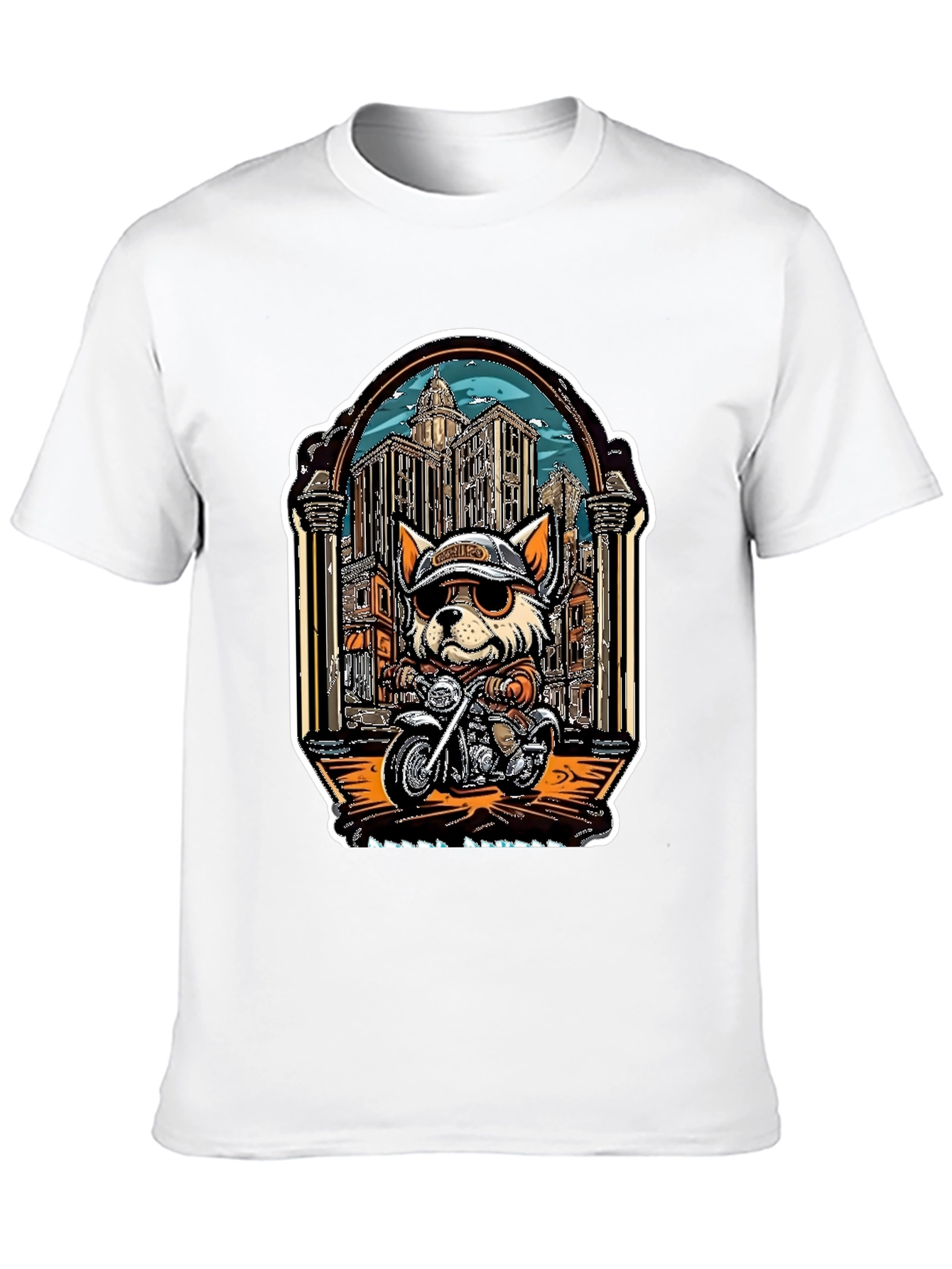 Cool Dog Biker Graphic Tee
