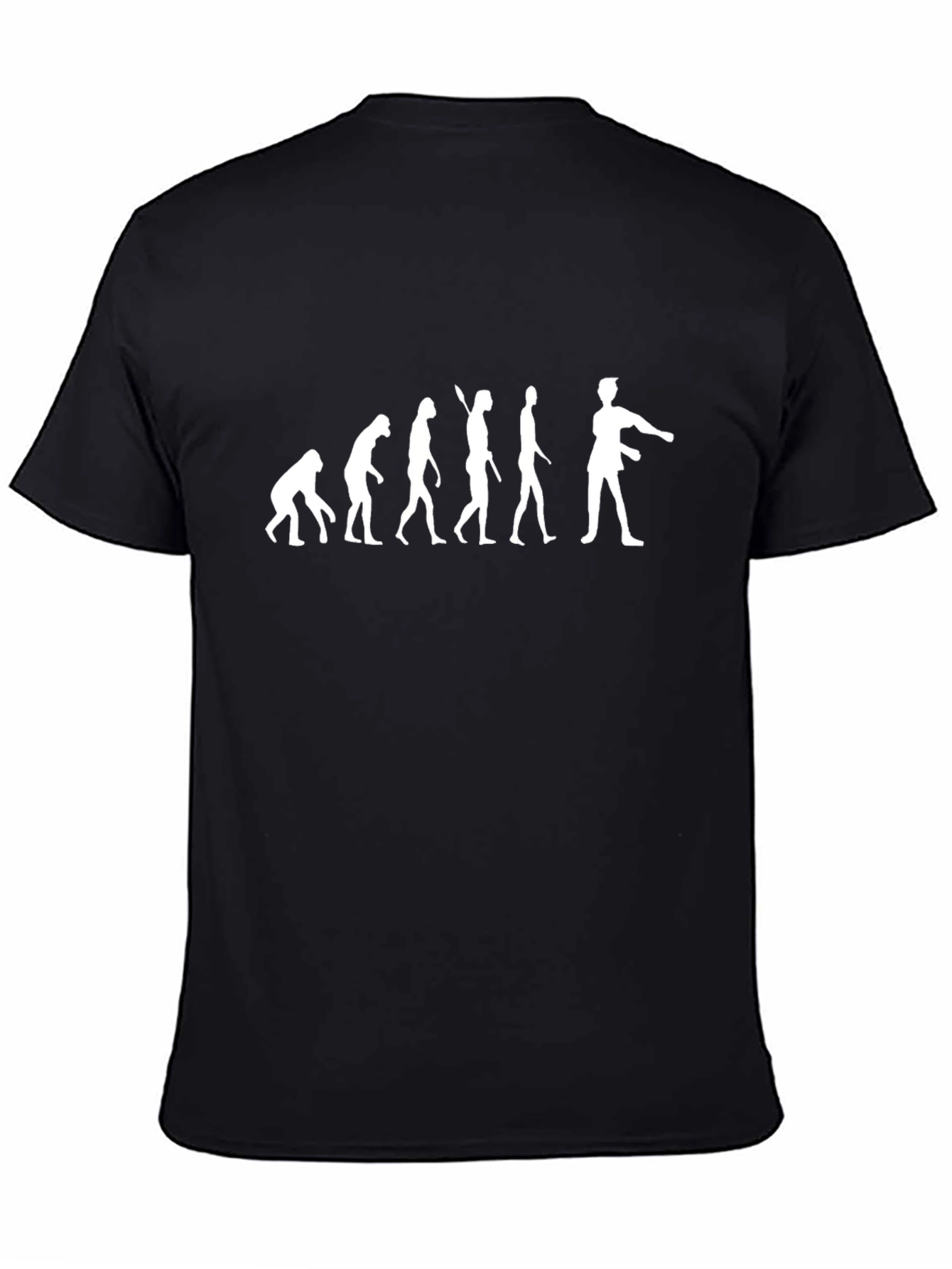 Evolution of Man Funny Black T-Shirt