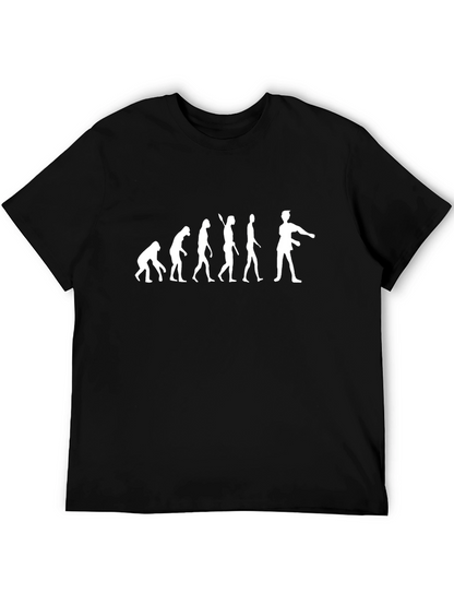 Evolution of Man Funny Black T-Shirt