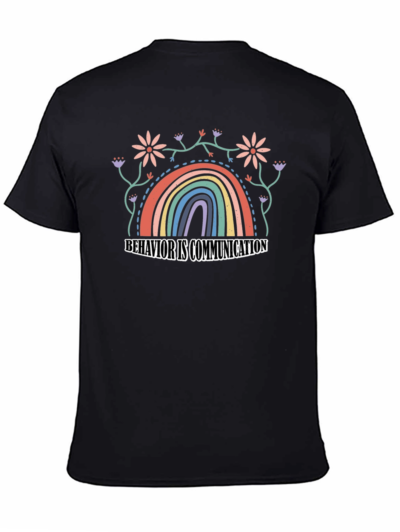 Behavior is Communication Rainbow Graphic Tee
