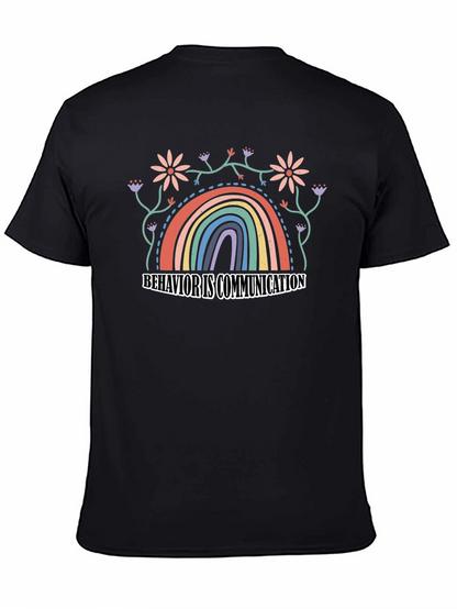 Behavior is Communication Rainbow Graphic Tee