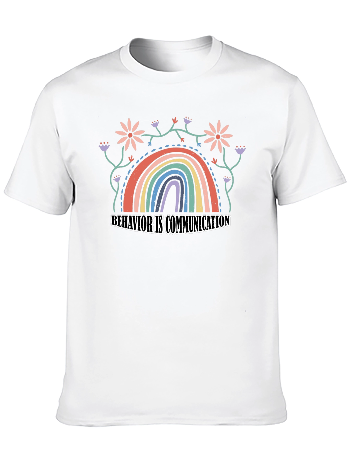 Behavior is Communication Rainbow Graphic Tee