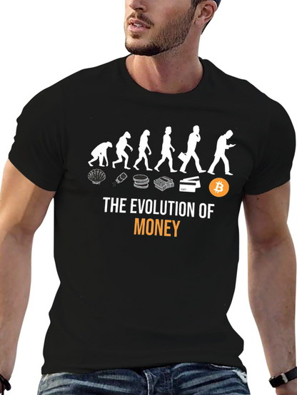 Evolution of Money T-Shirt - Bitcoin Crypto Tee