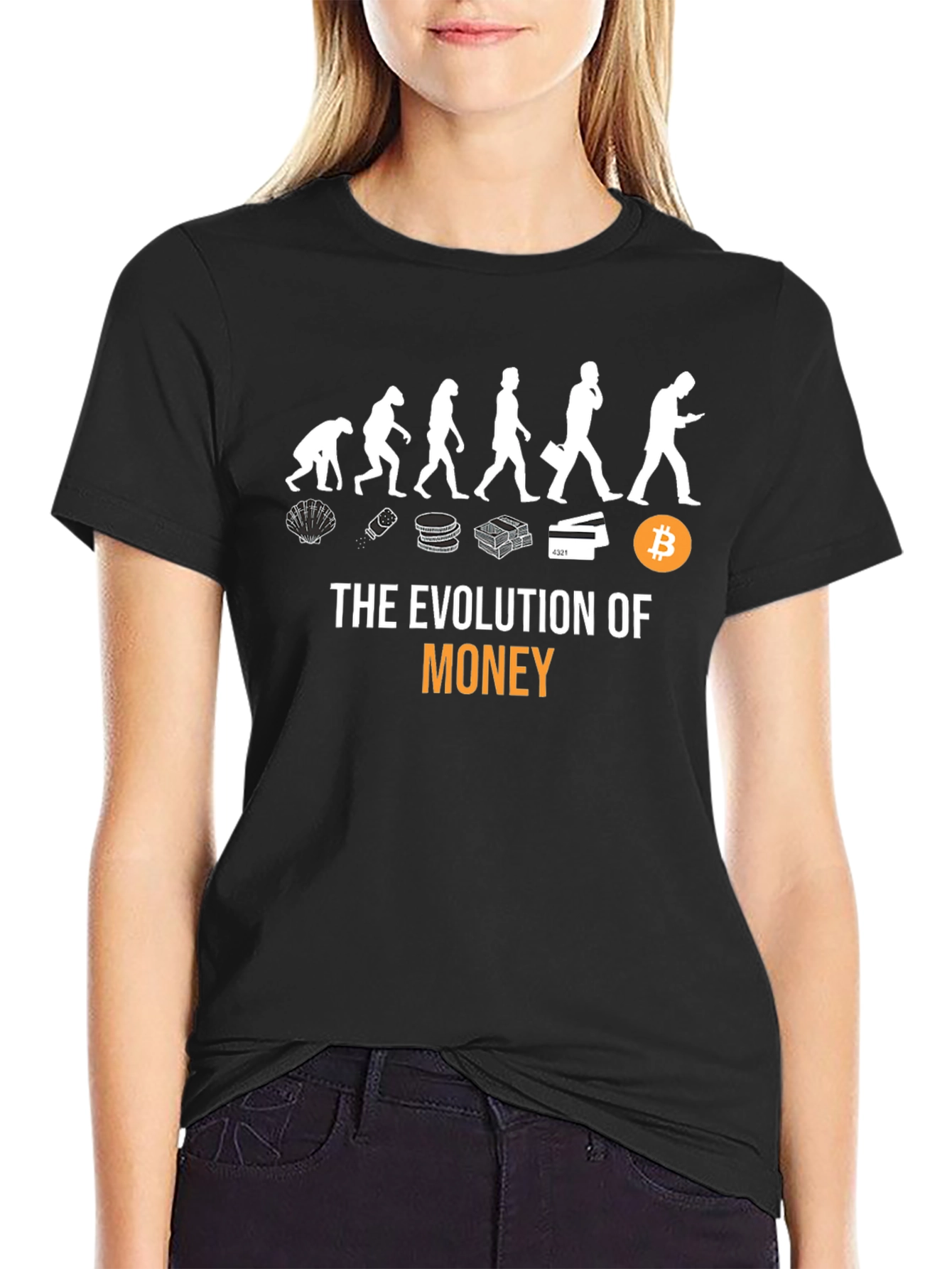 Evolution of Money T-Shirt - Bitcoin Crypto Tee