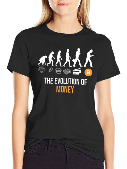 Evolution of Money T-Shirt - Bitcoin Crypto Tee