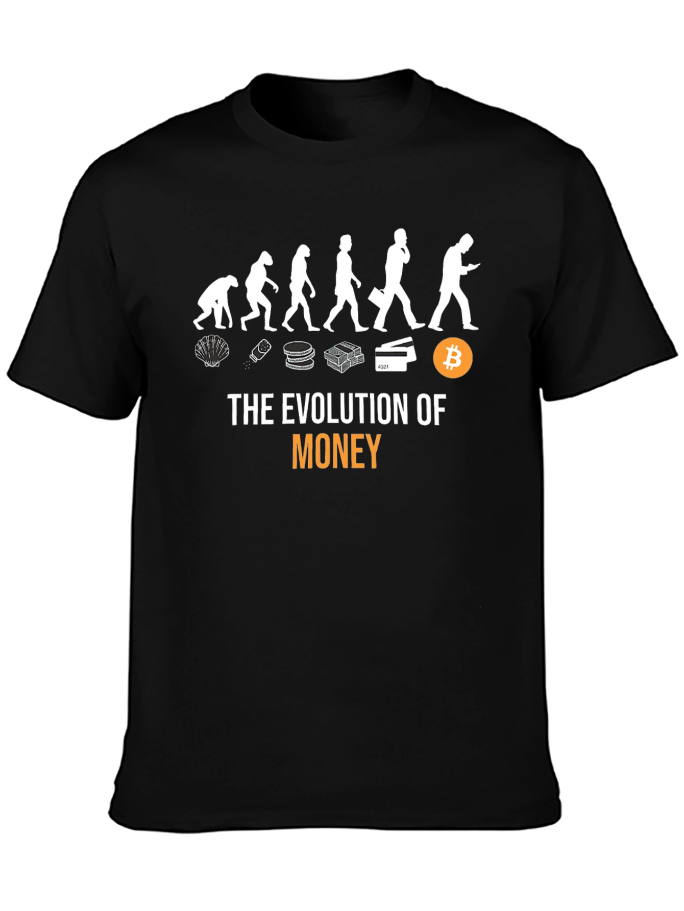 Evolution of Money T-Shirt - Bitcoin Crypto Tee