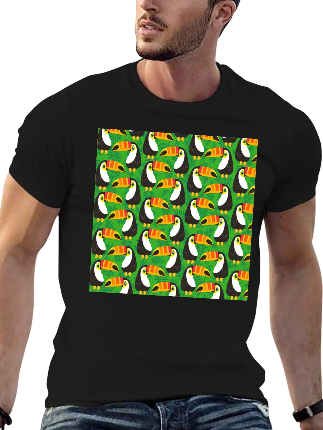 Fun Toucan Pattern T-Shirt