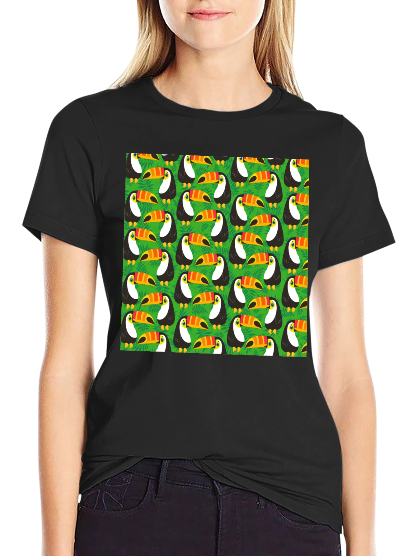 Fun Toucan Pattern T-Shirt