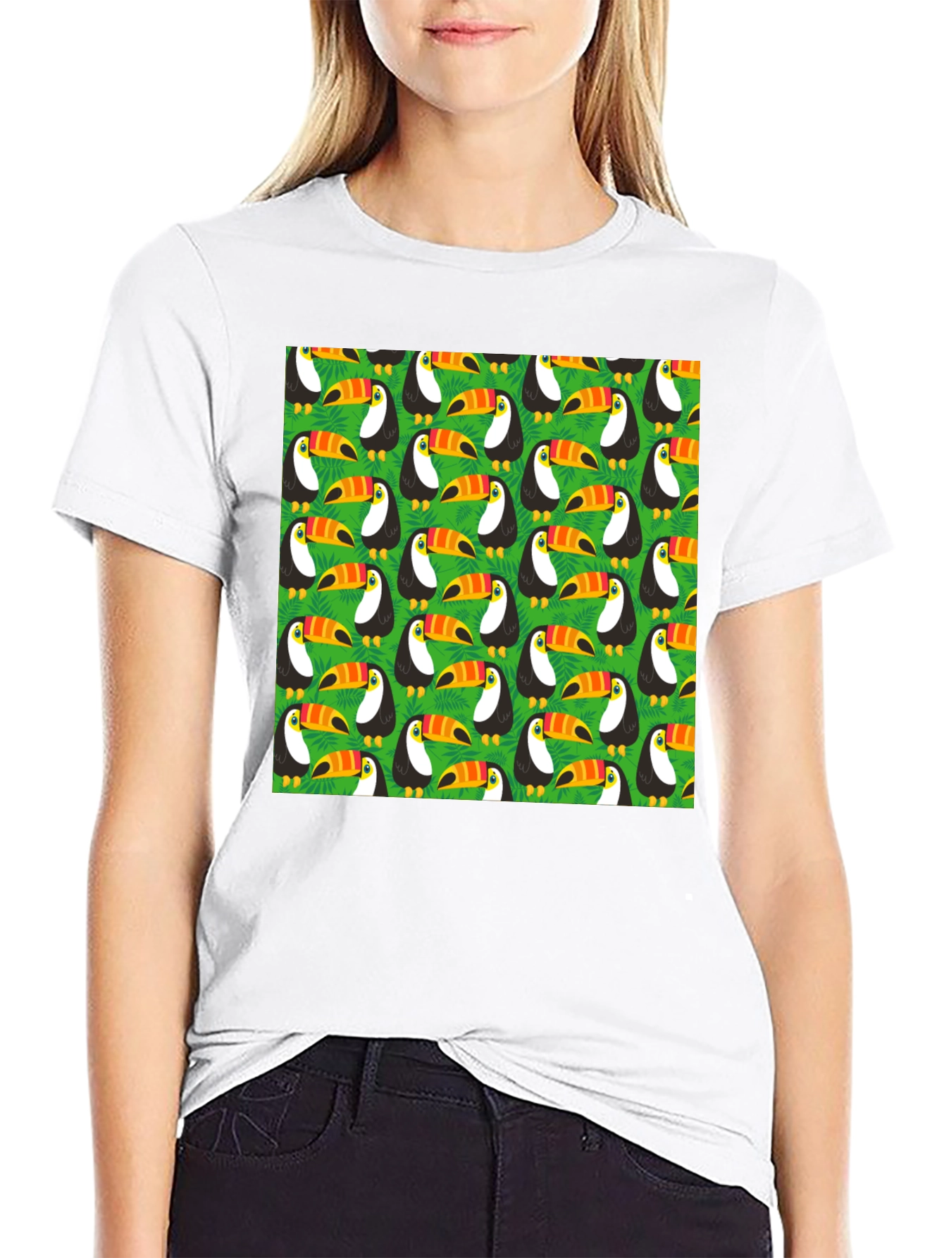 Fun Toucan Pattern T-Shirt