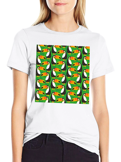 Fun Toucan Pattern T-Shirt