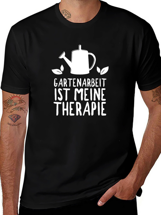 Gardening is My Therapy T-Shirt - Black