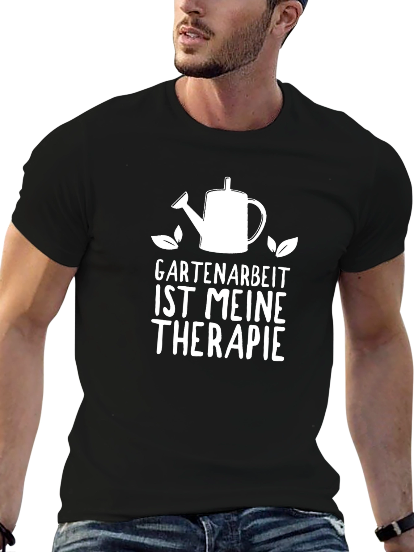 Gardening is My Therapy T-Shirt - Black