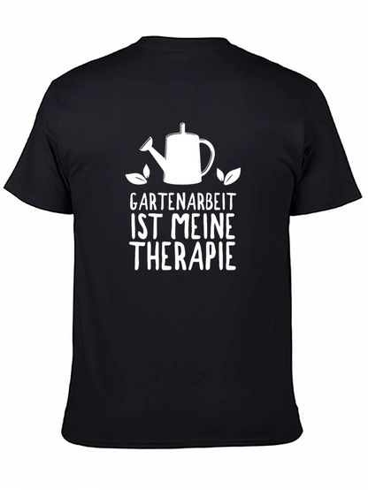 Gardening is My Therapy T-Shirt - Black