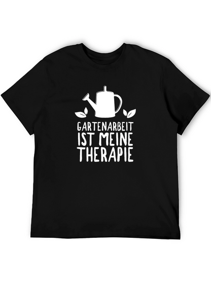 Gardening is My Therapy T-Shirt - Black
