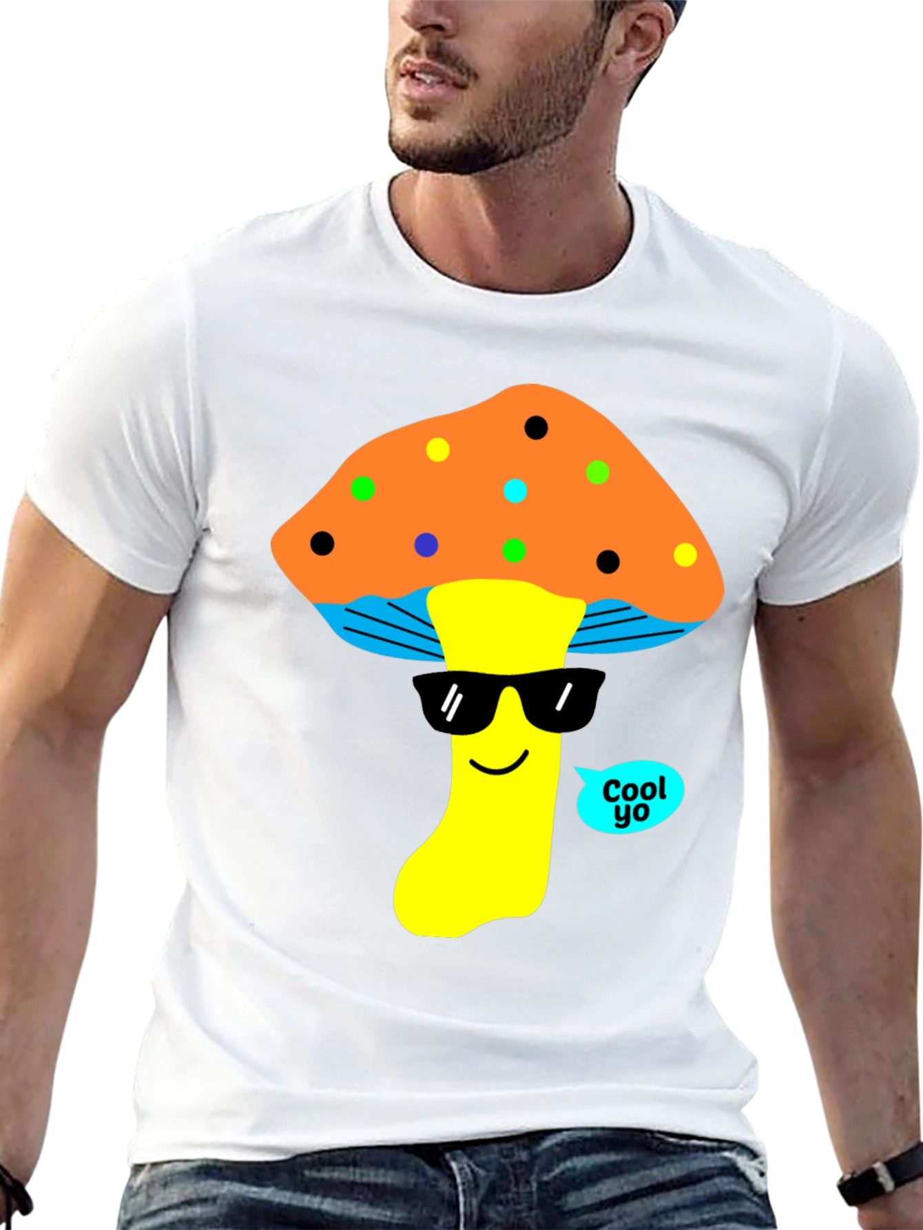 Cool Mushroom Graphic T-Shirt