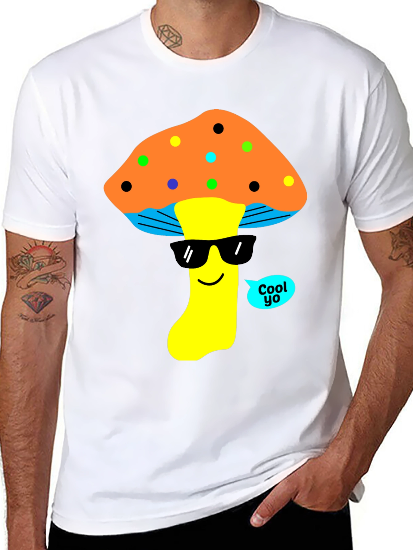 Cool Mushroom Graphic T-Shirt