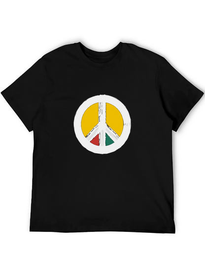 Peace Sign Graphic Tee - Black