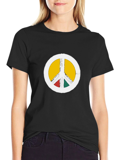 Peace Sign Graphic Tee - Black